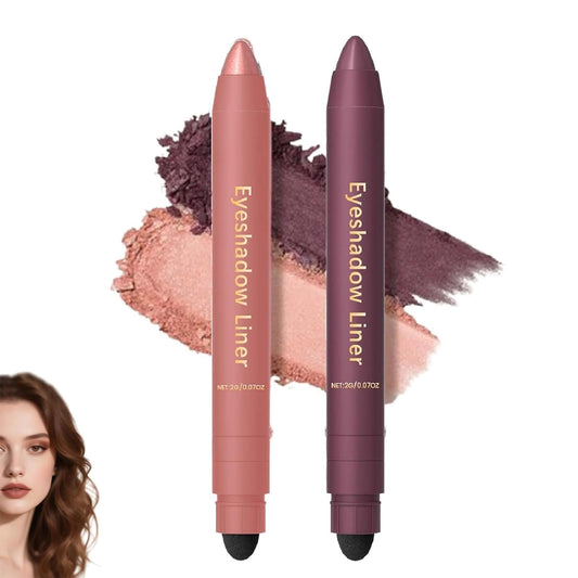 2in 1 Eyeliner Eyeshadow,Eye Shadow Crayon Cream Highlighter Pen