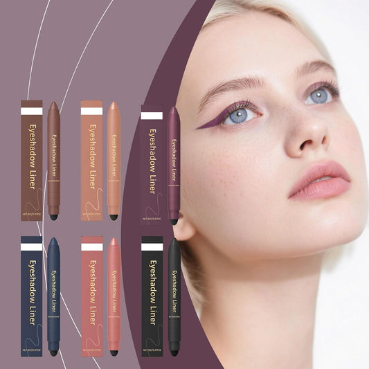 2in 1 Eyeliner Eyeshadow,Eye Shadow Crayon Cream Highlighter Pen