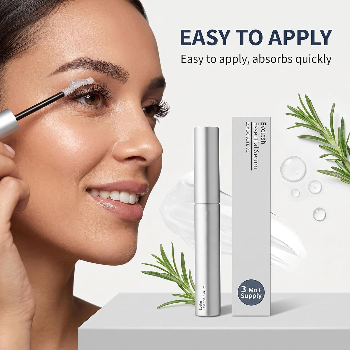 Natural curling eyelash essence, fuller eyelashes, daily eyelash care